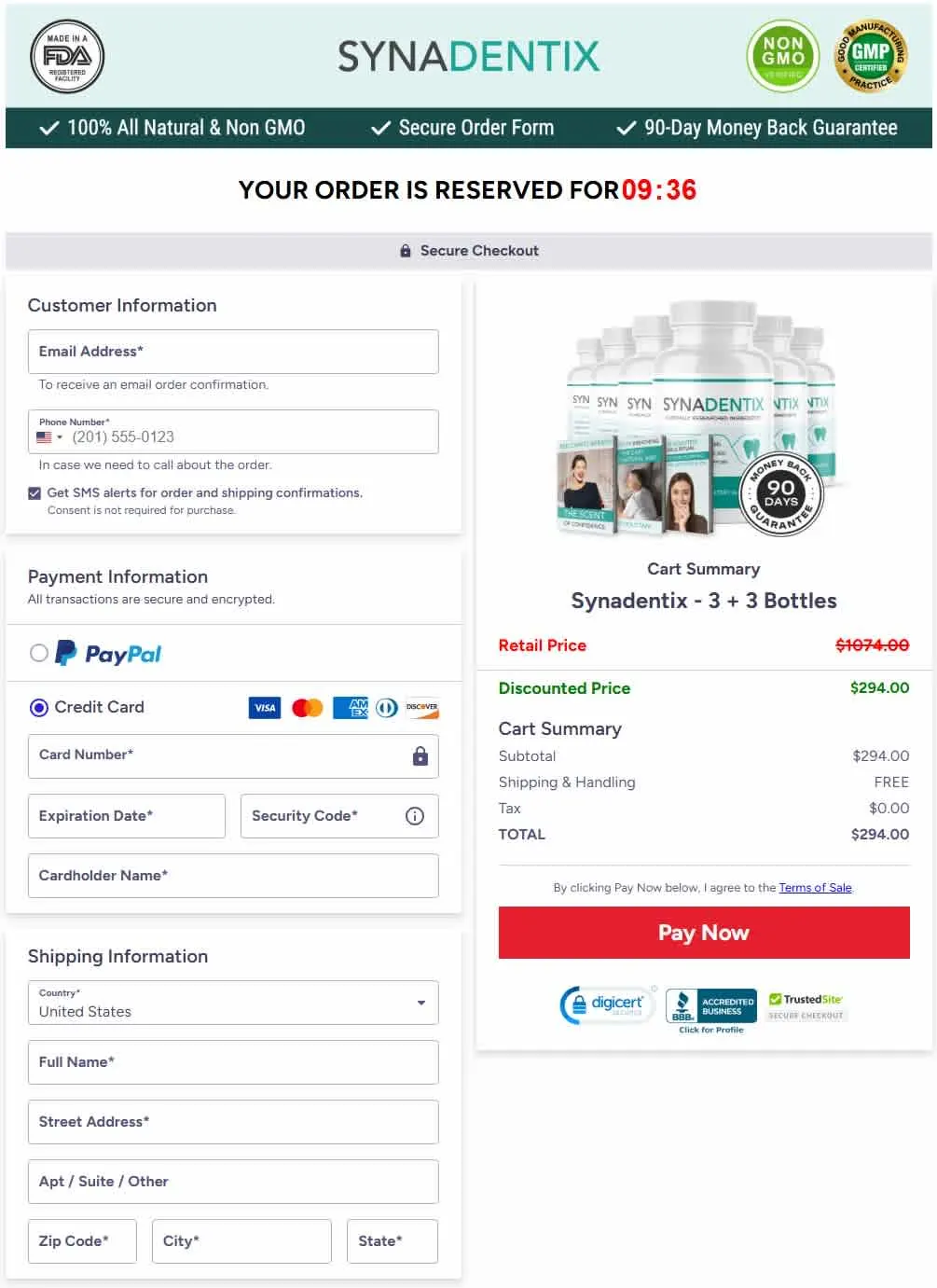 Synadentix order form